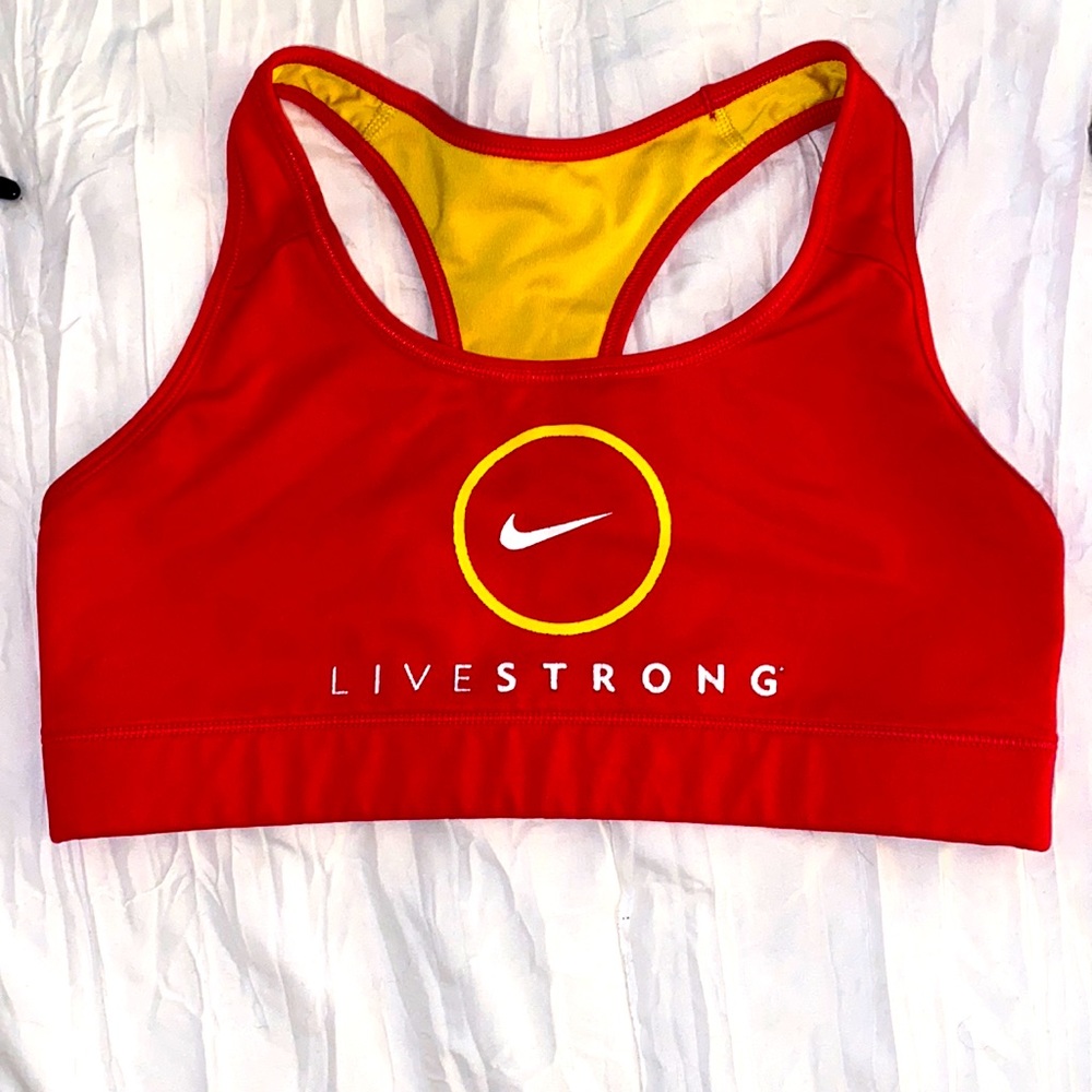 Nike Red Livestrong Sports bra
